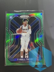 2020-21 Panini Prizm Tyrell Terry RC #259 Green Prizm Parallel Dallas Mavericks